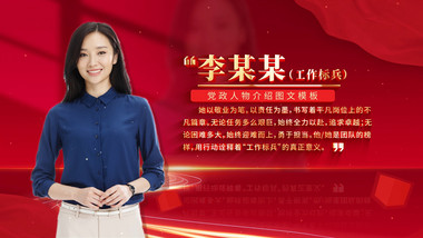 简约<strong>党政</strong>党建人物介绍背景AE模板