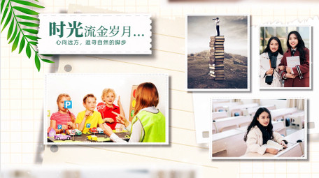 唯美清新相册<strong>图文</strong>展示AE模版