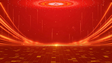 党政粒子飞散舞台背景AE模板