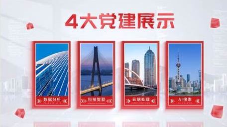 简洁立体党政分类图文展示AE模板