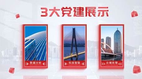 简洁立体党政分类图文展示AE模板