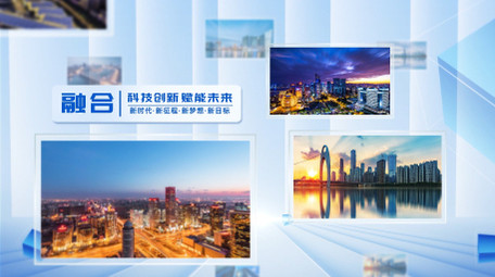 清透立体多图片展示宣传片AE模版