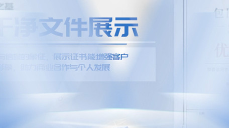 明亮时尚证书文件展示pr模板