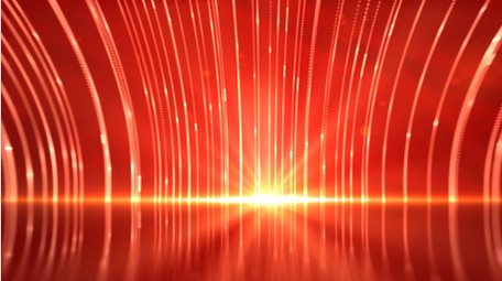 红色党政粒子线条飞散舞台背景视频