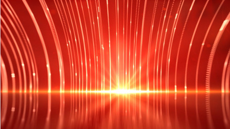 红色党政粒子线条飞散舞台背景视频