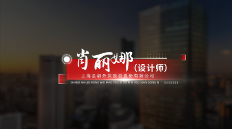 红色简洁党政人名字幕条AE模版