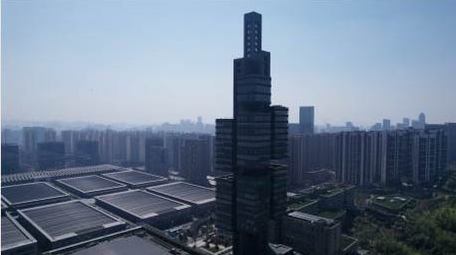 贵州贵阳201大厦地标航拍