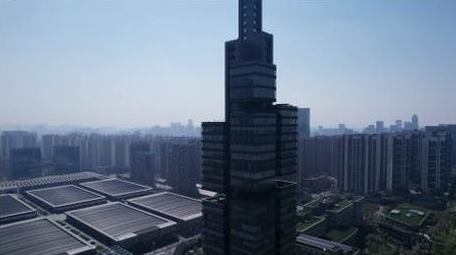 贵州贵阳201大厦地标航拍