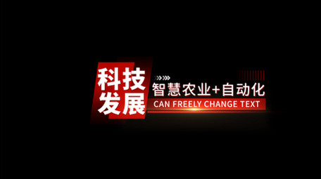 简洁科技党政字幕花字AE模板