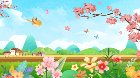 欢快唯美卡通背景AE模板