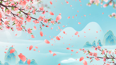 唯美花瓣飘散背景视频AE模板