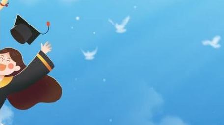 蓝色小清新毕业季背景视频