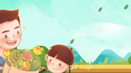 唯美父亲节动画展示背景视频