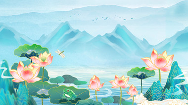 唯美夏日氛围背景视频AE模板