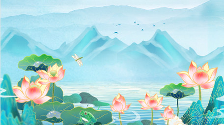 唯美夏日氛围背景视频AE模板