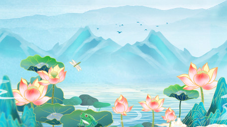 唯美夏日氛围背景视频AE模板