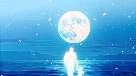 清新唯美温馨父亲节背景视频