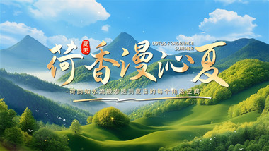 清新夏天文字片头AE模板