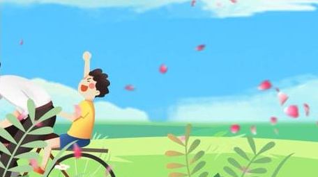 父亲节温馨旅游动画背景视频