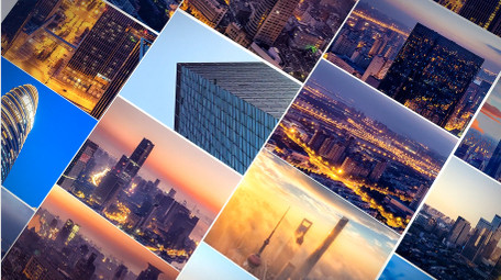 清新照片墙图文汇聚翻页展示AE模板