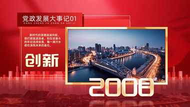 党政发展历史大事记图文AE模版