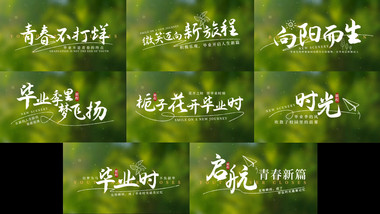 唯美光效毕业季字幕AE模板