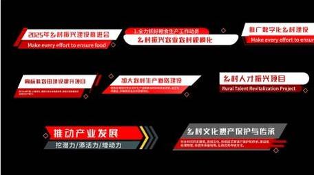 党政简洁文字信息展示字幕花字