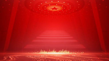 党政粒子动画展示背景视频