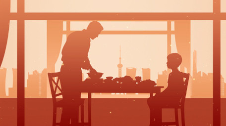 剪影风父亲节片头AE模板