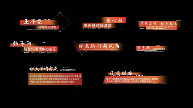 创意图形党政字幕条动画展示字幕花字