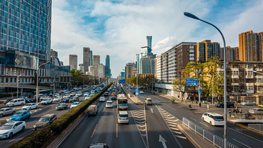 <strong>北京地标</strong>中国尊国贸桥交通车流延时