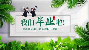 简约光影毕业季主题图文相册AE模版