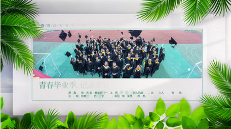 简约光影毕业季主题图文相册AE模版