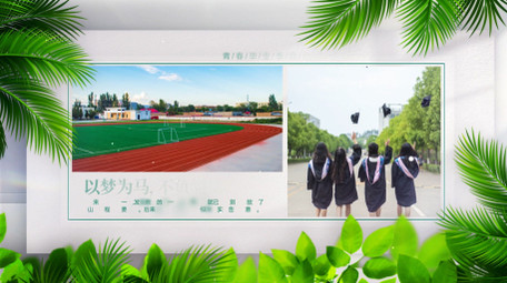 简约光影毕业季主题图文相册AE模版