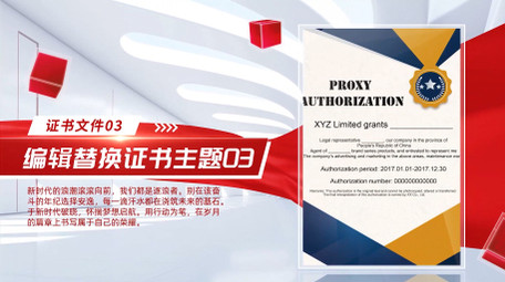 大气立体空间企业文件展示AE模版