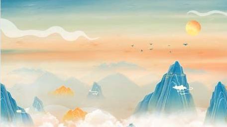 国潮山水背景视频AE模板