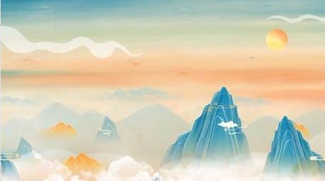 国潮山水背景视频AE模板