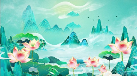 清新唯美夏日氛围背景AE模版