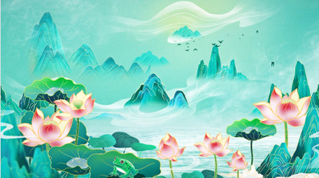 清新唯美夏日氛围背景AE模版