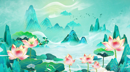 清新唯美夏日氛围背景AE模版