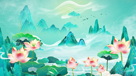 清新唯美夏日氛围背景AE模版