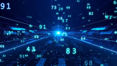 蓝色科技数据动画背景视频