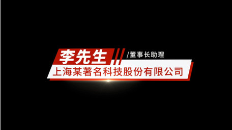 简洁图形党政人名条AE模板