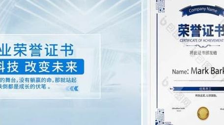 企业荣誉证书动画图文展示背景视频