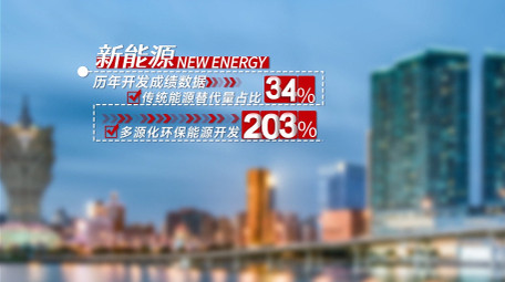 简洁宣传片数据字幕条