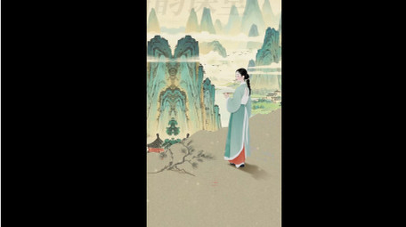 创意古风山水竖版视频模板