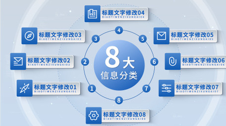 简洁明亮科技分类pr模板