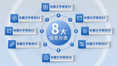 简洁明亮科技分类pr模板