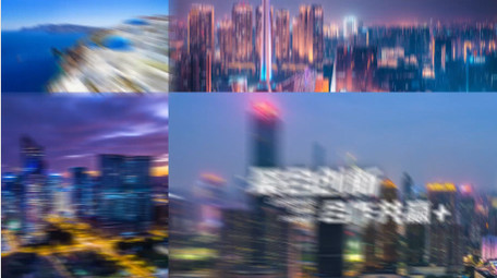 大气翻页穿梭效果快闪城市宣传AE模板