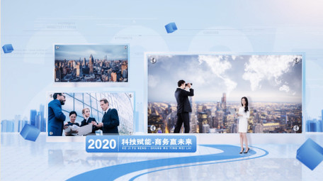 简洁多图文照片企业宣传展示AE模板